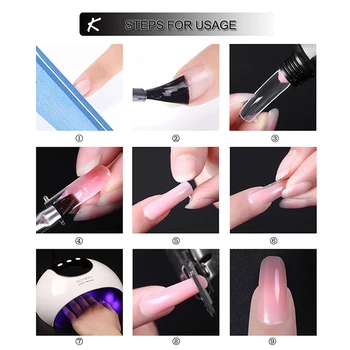 Contigo Semi-permanent UV-Lack Poligel Uppsättning av Gel För nagelförlängning 10Color Nail Art Kit Poly Nail Gel Polish Akryl Gellak