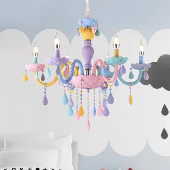 Crystal Moderna Hängande Lampor Macaron Färg taklampa Barnens Rum Barnen Kreativa Fantasi Hängande Armatur Armatur