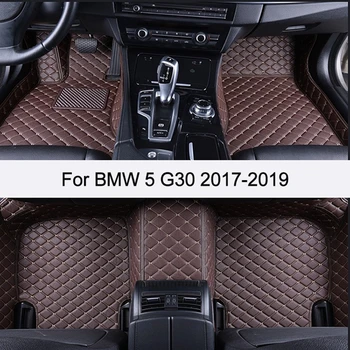 Custom Car golvmattor För BMW 5-G30 2017-2019/ PU läder Auto Tillbehör Vattentät Mats Icke-slip Bil Matta