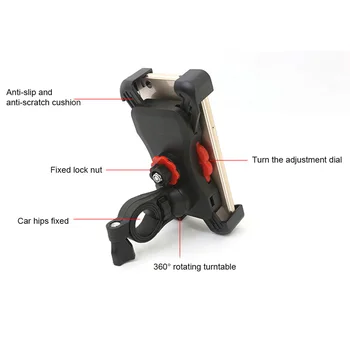Cykel telefonhållare Automatisk Låsning Universal Lätt att Installera Mountain Bike Motorcykel Fäste Icke-Slip Anti-falla Hantera Mount