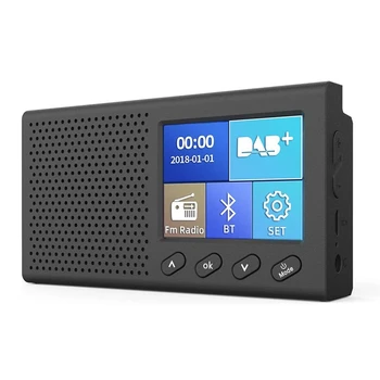 DAB-Radio med 2,4 Tums Färg-LCD Sn Uppladdningsbara Handhållen Digital FM DAB MP3-Spelare Digital Tuner-Sändning