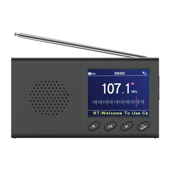 DAB-Radio med 2,4 Tums Färg-LCD Sn Uppladdningsbara Handhållen Digital FM DAB MP3-Spelare Digital Tuner-Sändning