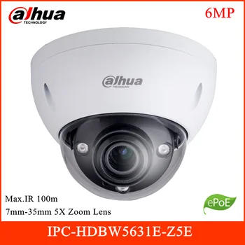 Dahua 6mp IP-Kamera IPC-HDBW5631E-Z5E Smart H. H. 264 265 7mm-35mm 5X zoom lins IR-100m Stöd SD-Kort WDR IR-Dome nätverkskamera