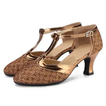Dans skor för kvinnor Gummi sula Helt Modern Dans Skor Salsa Ballroom Tango, Latin Skor För Flickor Damer Grossist /handel