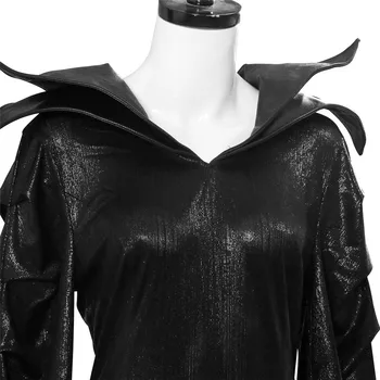 Dark Witch Maleficent Cosplay Dräkt för Vuxna Kvinnor Hög Grad Halloween-Fest Cosplay Kostym Maleficent Klänning