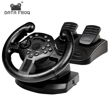 Data Groda Racing Game Pad 180 Graders Ratten Vibrationer Joysticks För PS3 Spel Fjärrkontrollen Hjul Enhet För PC