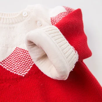 DBM11521-1 dave bella vinter stickad tröja spädbarn unisex-baby lång ärm tröja barn barn toppar barn stickad tröja