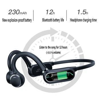 DDJ Headset-Trådlös Bluetooth-Headset Stereo Sport Vattentät Lång Standby Med Wicrophone Lämplig För Alla mobiltelefoner