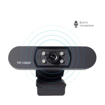DeepFox Webbkamera 1080P HD-Kamera med Inbyggd Mikrofon 1920 x 1080p-USB Plug&Play-Webbkamera Widescreen-Video i lager