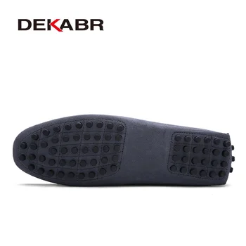 DEKABR Plus Size 35~49 Män Casual Skor av Äkta Läder Lägenheter Driving Loafers Skor Mjuka Mockasiner För Män Zapatos Hombre