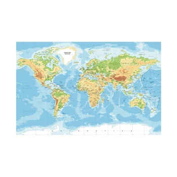 Den globala Politiska Fysisk Karta 90*60 cm Nr-blekning Classic Edition världskarta utan att Flagga Affisch för Kultur och Resor