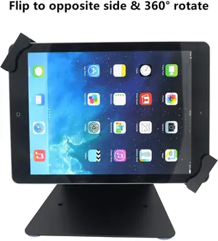 Desktop Anti-Stöld Säkerhet Kiosk POS Tablet Stand 360° Rotation Hållare Låda med Lås & Nycklar för iPad Air Mini 7-10