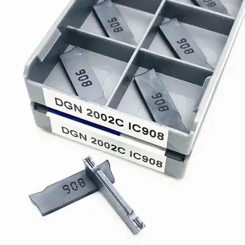 DGN2002C / 2002J IC908 CNC-vändskär 2mm för spårsvarvning skärande hårdmetallverktyg DGN 2002 svarv delar verktyg för svarvning verktyg