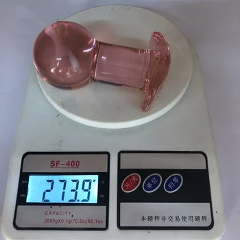 Diameter 51 mm stora anal leksak Rosa glas dildo anal plug glas butt plug sexleksaker för kvinnor, Vaginala bollen pärlor anal dildo dilatador