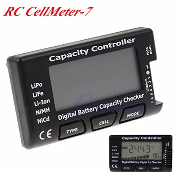 Digital Batteri Kapacitet Checker RC CellMeter 7 För LiPo Liv Li-jon Nicd NiMH