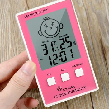 Digital Thermometre Temperatur Logger Meter Hygrometer Thermometre Higrometre Inomhus Termometer för Baby Rum/ Badrum
