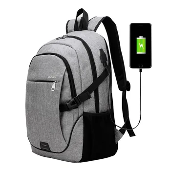 DIHOPE Nya Män Business Laptop Ryggsäck Med USB-Laddning Port Anti Stöld Resor Väska 15,6 Tums Dator Notebook Mochila Hane