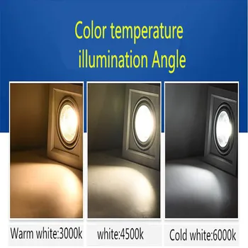 Dimbar LED-downlight SPOT Led COB Tak led DOwnlight 20W roterande 110/220V Varm / vit utanpåliggande Belysning Inomhus