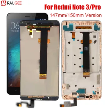 Display För Xiaomi Redmi Not 3 Pro LCD-Tv Med Ram Touch Display och Soft key Bakgrundsbelysning Ersättning För Redmi Not 3 147MM