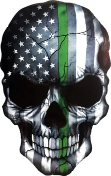 Djävulen Ghost Monster Zombie Amerikanska Flaggan Militära Soldat Metall Tunga Dekal Laptop Fönster Dörr Vägg Hjälm Klistermärke