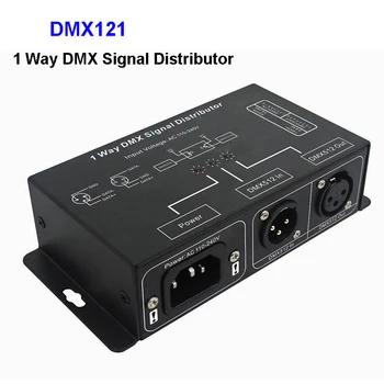 DMX121 DMX512 LED-förstärkare Splitter;1CH 1 utgång DMX-signal distributör AC100V-240V DMX-signal repeater