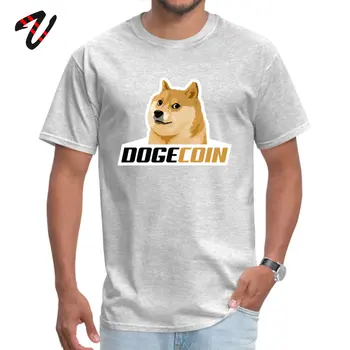 Dogecoin Nörd Toppar Shirt för Män Sommar Tshirts Avslappnade Modet Rund Hals Toppar Shirt Hard Rock Sleeve Fri Frakt