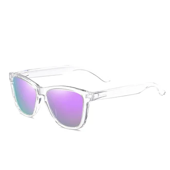 DOKLY Gul Spegel Tydlig Ram Polariserade Solglasögon för Kvinnor Vintage solglasögon Mode Varumärke Lyx Spegel Nyanser Oculos UV-400