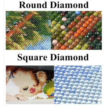 Dpsprue Full Square/Runda Borra 5D DIY Diamond Målning 