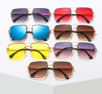 DPZ 2020 Mode Cool Square Pilot Stil Nitar ditaeds Solglasögon för Kvinnor Nyans Lutning Varumärke Design solglasögon Oculos De Sol