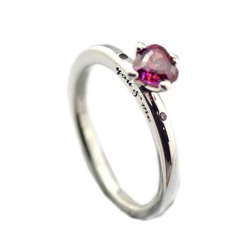 Du & jag-Ringen Multi-Färgade CZ 925 Sterling Silver Smycken Ringar För Kvinnan DIY Smycken Gör förlovningsring