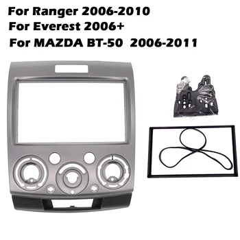 Dubbel 2DIN Bil Radio Fascia för Everest Ranger Mazda BT-50 BT50 Instrumentbräda Dash Installation Trim Kit Plattan Bezel