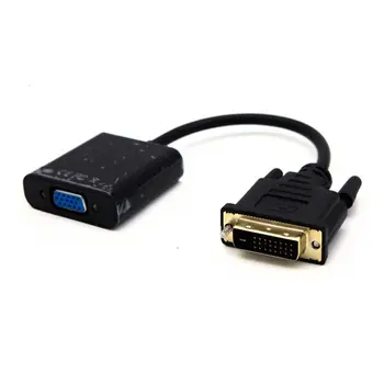 DVI-till-VGA-Adapter-Kabel 1080P DVI-D till VGA-Kabel 24+1 25 Pin-DVI Hane-15-Pin VGA Kvinnliga Video Converter för PC-Display