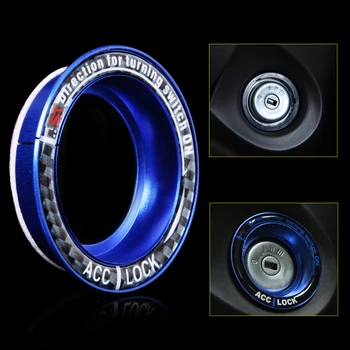 DWCX Tändningen knapplås nyckelhålet dekoration Ring beskyddare Trim Täcka för Ford Focus 2005 2006 2007 2008 2009 2010 2011 2012