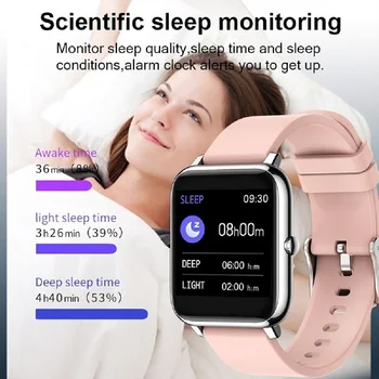 Dzlst Smart Klocka Kvinnor Män IP67 Vattentät Klocka pulsmätare SmartWatch Fitness Armband Smarta Klockor för IOS och Android
