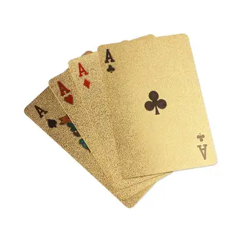 Däck av Guld Folie Dollar Stil Poker Spelkort Party Spel Kul Leveranser