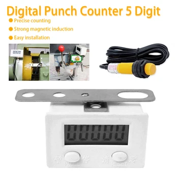 Elektronisk Mätare Tålig Digital Counter Punch 5-Siffriga närhet Industriell Magnetisk Sensor Switch