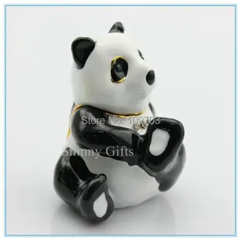Emalj panda form handgjorda smycken gift box mode smycken display box på försäljning smyckeskrin SCJ338-2