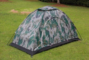 Enda dörr med dubbel dörr digital kamouflage tält som enda soldat vilda överlevnad utomhus camping camping ljus