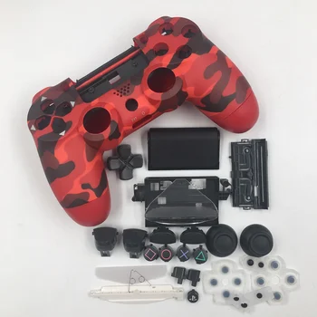 Ersättning Bostäder Skal Fall Knappar in DIY Mod Kit för Sony Playstation PS4 Slim 4 Controller Reservdelar