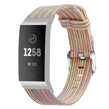 Essidi Duk Armband Band För Fitbit Avgift 3 4 Smart Watch Band Ersättning För Fitbit Avgift 3 4 Sports Weave Lås