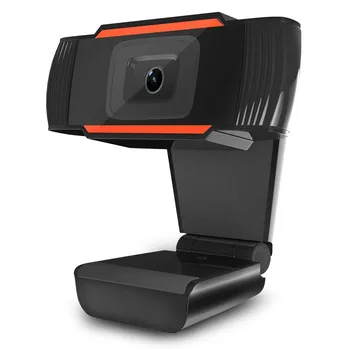 EVKVO 30 grader vridbar 2.0 HD-Webbkamera USB-Kamera videoinspelning Webb-Kamera med Mikrofon För PC-Dator Web Kamera