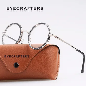 Eyecrafters Retro Lady ' s Runda Glasögon Ram Hög Kvalitet Män Kvinnor Tydlig Objektivets Optiska Glasögon Ram Skådespel Ram Vintage