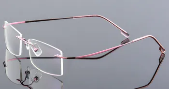 Eyesilove superlätt titan Legering Garnityr glasögon för närsynthet kvinnor Närsynta Glasögon glasögon -0.50 att -6.00