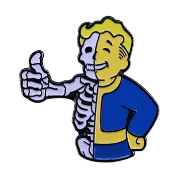 Fallout 4 på Steam Vault Boy Kreativitet Hård Emalj Pin-Lapel pin Samling Badge