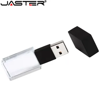 Fashionabla Kristall Stil USB Flash Pen Drive USB 4GB 8GB 16GB 32GB 64GB USB 2.0 Eller Pendrive cle usb (Över 10st Gratis Logotyp)