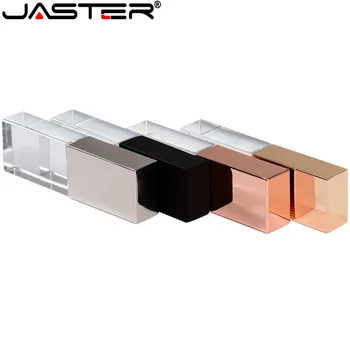 Fashionabla Kristall Stil USB Flash Pen Drive USB 4GB 8GB 16GB 32GB 64GB USB 2.0 Eller Pendrive cle usb (Över 10st Gratis Logotyp)