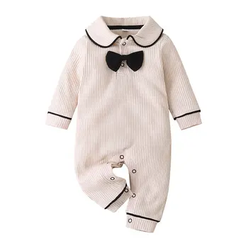Fast Unisex Bomull Baby Girl Kläder 6-24M Baby Romper Pyjamas fluga Pojke Kläder Nyfödda Hem Kläder