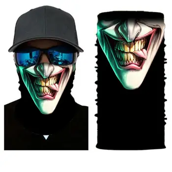 Filmen Vendetta Joker Skull Anime Sömlös 3D-Magi Halsduk Huvudbonad Utomhus Mask Snusnäsdukar Cykling Vandring Fiske Halsduk Neck Gaiter