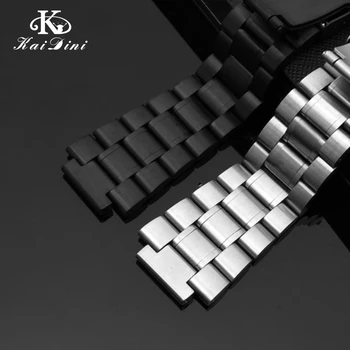 Fina steel watch bälte för t2n720 t2n721 t2n739 t49859 24-16mm metall klocka armband fast kärna av stål band Elastiska Remmen Loop