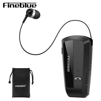 Fineblue F990 Trådlösa företag Bluetooth-Headset Sport Driver Hörlurar Teleskopiska Klipp på stereo öronsnäckor Vibrationer Med väska